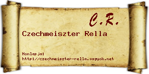 Czechmeiszter Rella névjegykártya